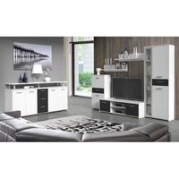 FINLANDEK Séjour TV + Buffet ELÄMÄ blanc noir FINLANDEK Séjour TV + Buffet ELÄMÄ blanc noir
