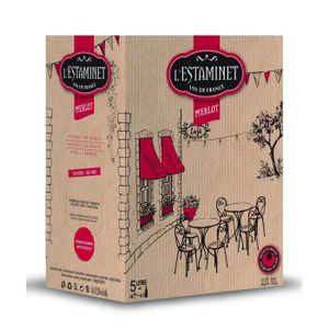 VIN ROUGE BiB® L'Estaminet Merlot 5L. VIN ROUGE BiB® L'Estaminet Merlot 5L.