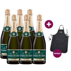 VIN ROUGE 6x Canard Duchêne Brut = tablier OFFERT VIN ROUGE 6x Canard Duchêne Brut = tablier OFFERT