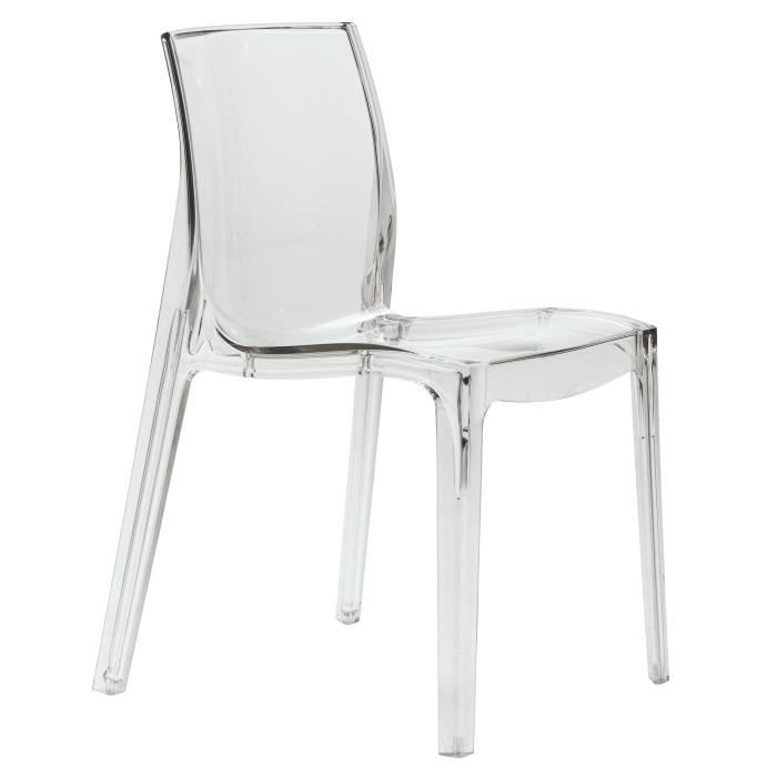 Chaise transparente Lady  Achat / Vente chaise Polycarbonate  Cdiscount