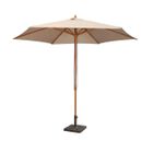 PARASOL - VOILE D OMBRAGE - ACCESSOIRE  Parasol droit en Bois 3 m taupe
