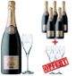 CHAMPAGNE Duval-Leroy Brut (6 bouteilles) + 6 flûtes offert