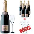 CHAMPAGNE Duval-Leroy Brut (6 bouteilles) + 6 flûtes offert