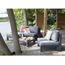 NEVADA Salon jardin aspect rotin tressé anthracite
