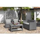  MONACO Salon jardin aspect rotin tressé Anthracite