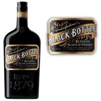 WHISKY-BOURBON-SCOTCH Black bottle 70 cl