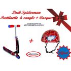 Pack Spiderman Trottinette à sangle + Casque