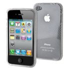 HOUSSE - CHAUSSETTE Muvit housse silicone motif ondes pour iPhone 4