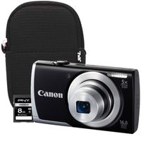 PACK APPAREIL COMPACT CANON A2450 Compact Noir + Etui + Carte SD 8 Go PACK APPAREIL COMPACT CANON A2450 Compact Noir + Etui + Carte SD 8 Go