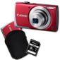 COMPACT CANON A2500 Compact Rouge + Etui + Carte SD 4 Go