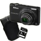  NIKON S6500 Compact + Etui + Carte SD 4 Go