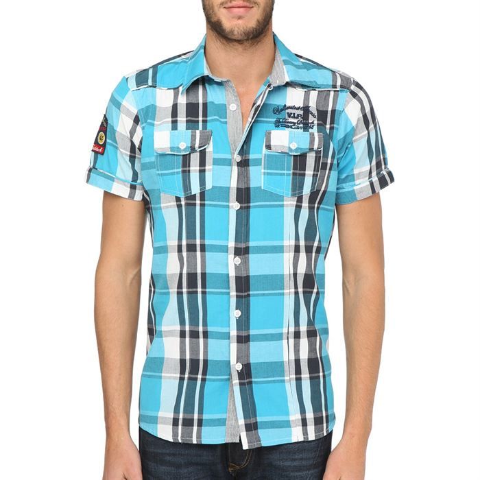 RG512 Chemisette Homme Turquoise Turquoise Achat / Vente chemise