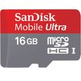 CARTE MEMOIRE SANDISK Micro SD 16 Go Ultra