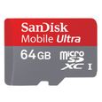 CARTE MEMOIRE SANDISK Micro SDXC Ultra 64 Go