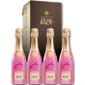 CHAMPAGNE Coffret Cube Lady Rose Sleeve 4 Demi Bouteilles