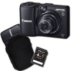 APPAREIL PHOTO COMPACT CANON A1300 Noir + Etui + Carte SD 4 Go