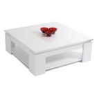  STREET Table basse carrée Blanc brillant 89x89cm