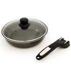  Sauteuse 28cm induction noire + Pince