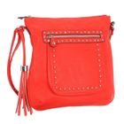  DAVID JONES Pochette clous pompons Rouge