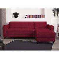 FIRST Canapé angle réversible 4 places rouge FIRST Canapé angle réversible 4 places rouge