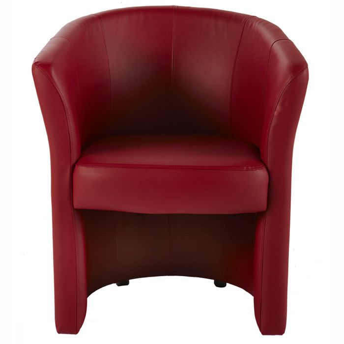 fauteuil cuir cabriolet rouge