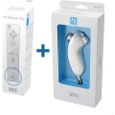 MANETTE NUNCHUK BLANC OFFICIEL + TELECOMMANDE WII PLUS