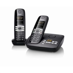 Téléphone fixe GIGASET C610A DUO Noir Téléphone fixe GIGASET C610A DUO Noir
