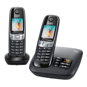 Téléphone fixe GIGASET C620 A Duo Noir Téléphone fixe GIGASET C620 A Duo Noir