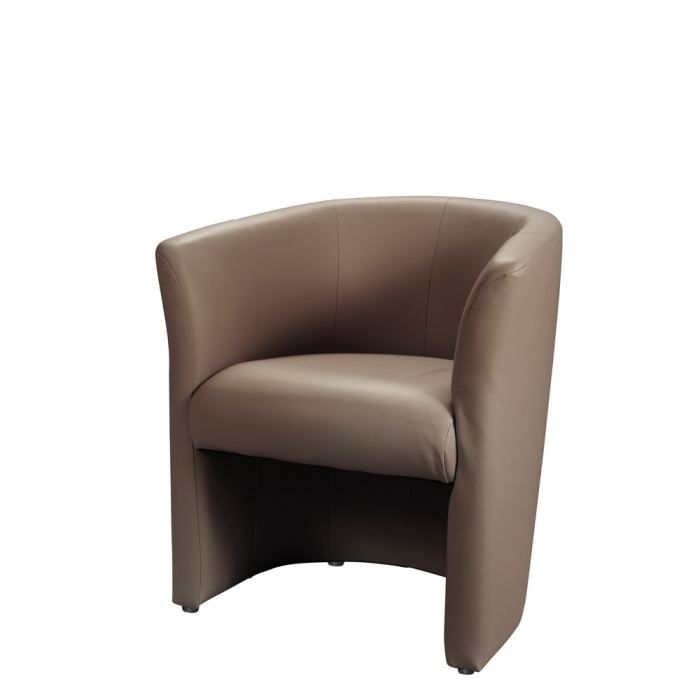 fauteuil cabriolet cuir taupe