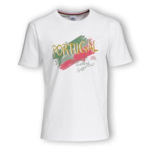 t shirt graphique portugal blanc nations