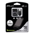 CARTE MEMOIRE PNY MicroSD Optima Class 4 4Go Mobility Pack