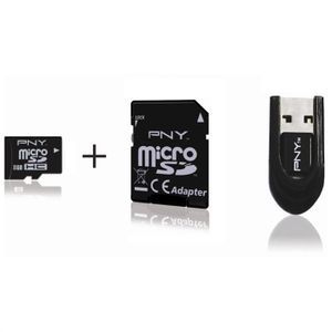CARTE MEMOIRE PNY MicroSD Optima Class 4 8Go Mobility Pack