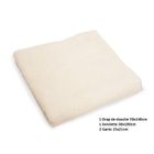  Lot 1 drap+1 serv.+2 gants BIO Ivoire 450 gr