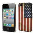 HOUSSE-COQUE TELEPHONE Muvit coque rigide drapeau US vinyl pour iPhone 4