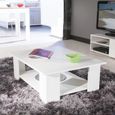 TABLE BASSE MANGO Table basse blanche 89 x 67 x 31 cm