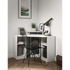  BOBBY Bureau d'angle blanc 6 étagères