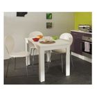 TABLE CUISINE AVEC OU SANS CHAISE PEPPER Table de cuisine 110x70cm Blanche