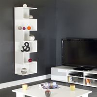 CHERRY Etagère déco blanche 39 x 26 x 138 cm