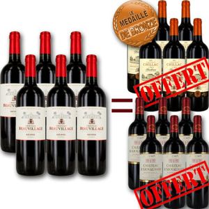 VIN ROUGE Pack 6 Médoc Achetés = 12 Bordeaux OFFERTS