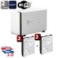  Boîtier NAS 2 Baies WiFi + 2 DDI 2To 32Mo 3.5"