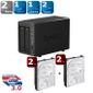 SERVEUR STOCKAGE - NAS  Boîtier NAS 2 Baies WiFi + 2 DDI 2To 32Mo 3.5"