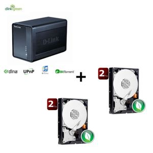SERVEUR STOCKAGE - NAS  Bundle DNS-325 + 2 Green 2To 64Mo 3.5"