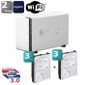  Boîtier NAS 2 Baies WiFi + 2 DDI 3To 32Mo 3.5"