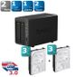 SERVEUR STOCKAGE - NAS  Boîtier NAS 2 Baies WiFi + 2 DDI 3To 32Mo 3.5"