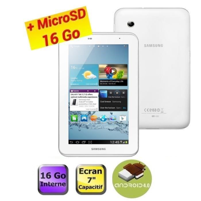 Samsung Galaxy Tab 2 7 Wifi 8 Go + MicroSD 16Go   Achat / Vente