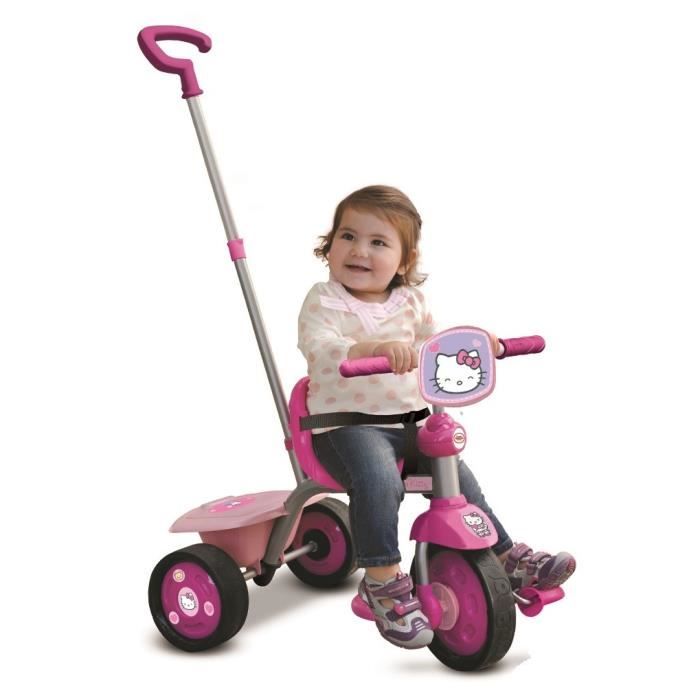 Tricycle HELLO KITTY avec canne de direction régla Achat / Vente