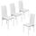 CHAISE  Lot de 4 chaises LINDSAY blanches PVC