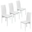 CHAISE  Lot de 4 chaises LINDSAY blanches PVC