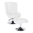 FAUTEUIL  Fauteuil + Repose-pieds MONFIBL blanc
