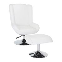 FAUTEUIL  Fauteuil + Repose-pieds MONFIBL blanc